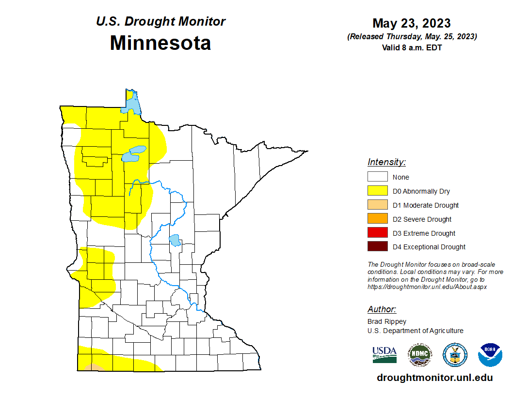 U.S. Drought Monitor for Minnesota