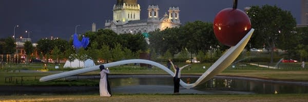 Two women at the Sculpture Garden