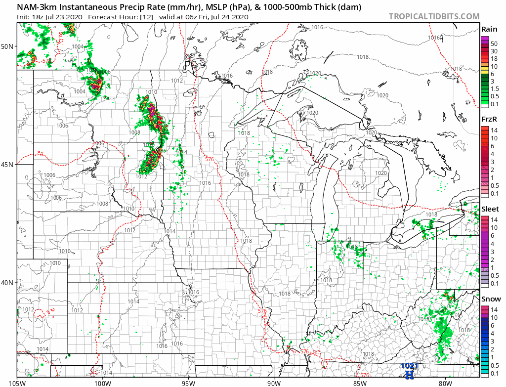 NOAA NAM 3 km model from 1 am Friday through midnight Sunday