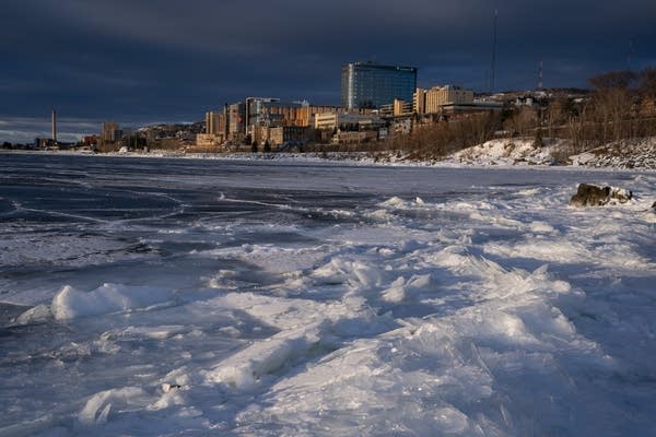 Photos: Ice forms on Lake Superior shoreline