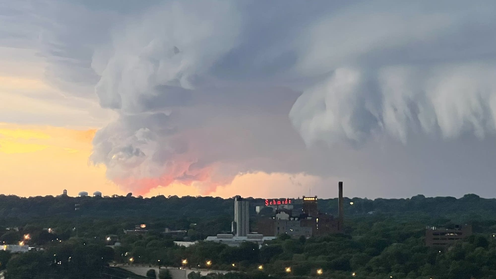 Storm brought spectacular, ominous clouds and welcome rain to Twin