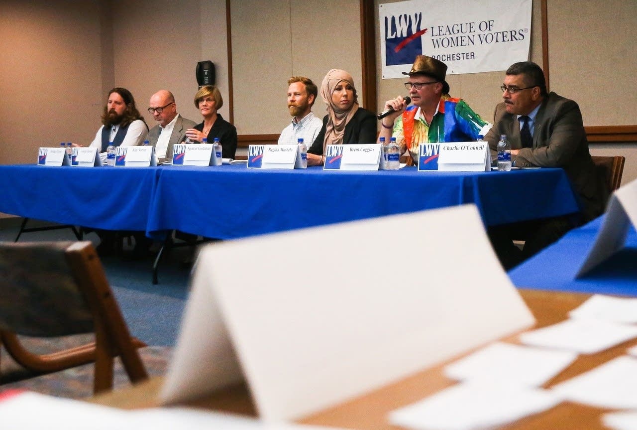 Rochester mayor candidates participate in debate.