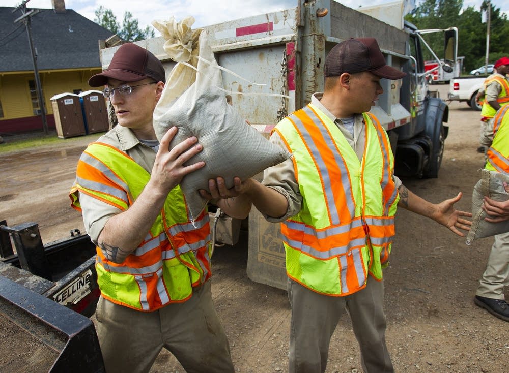 Moving sandbags