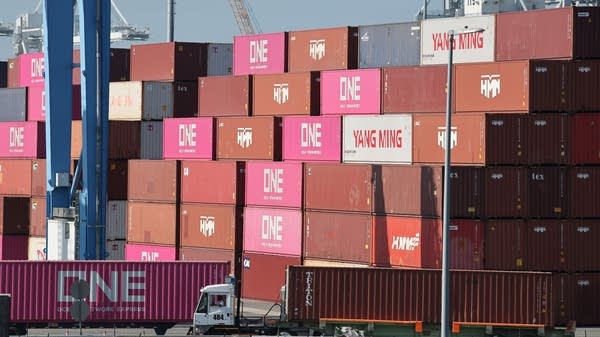 Containers at Long Beach Port in Southern California. This August was the port's busiest on record, and fifth-busiest month ever.