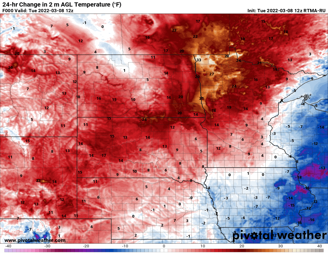 A milder start and day Tuesday, colder Wednesday