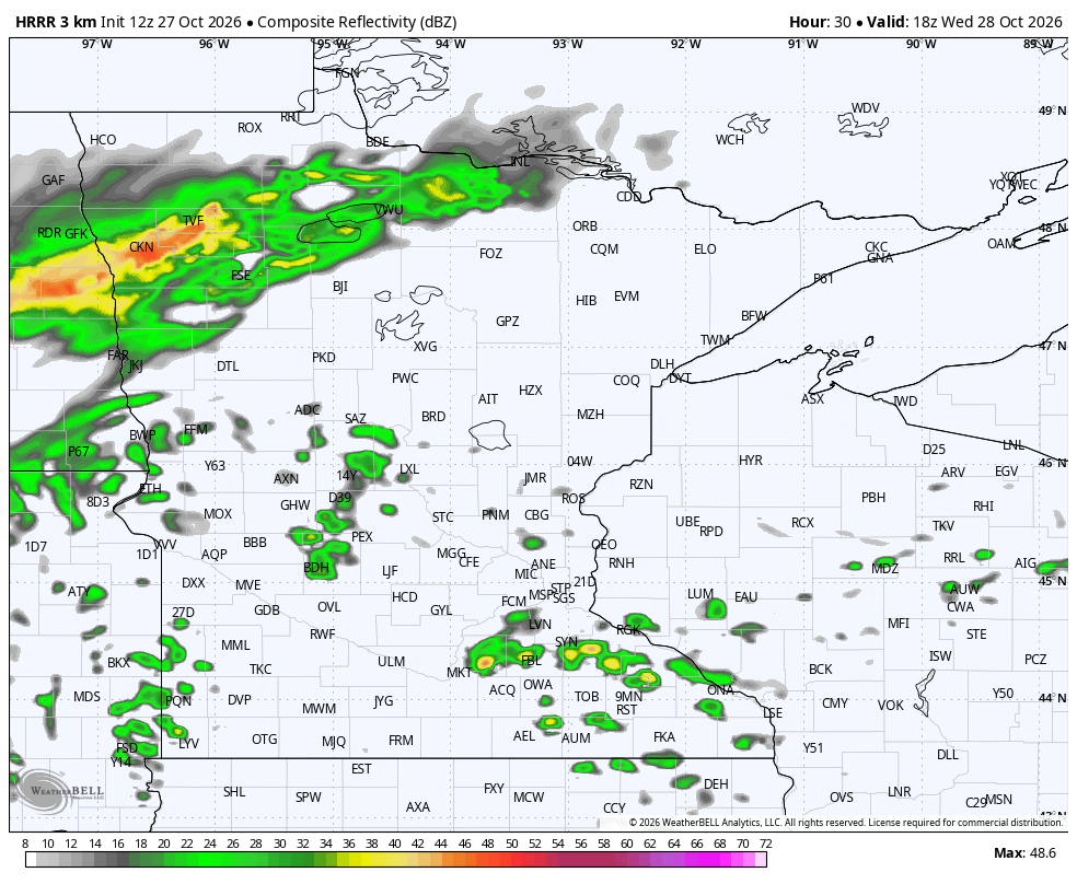 Thunderstorms Wednesday