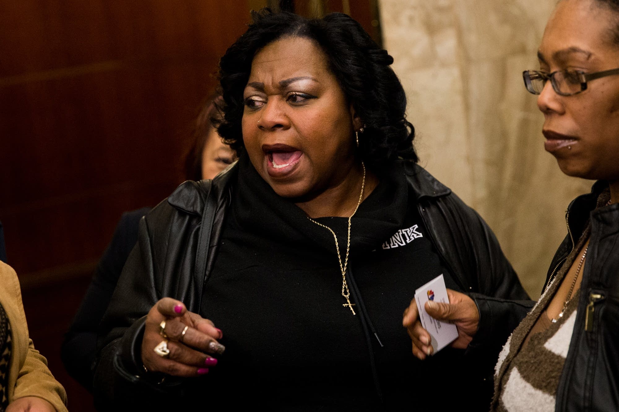 Valerie Castile leaves the courthouse.