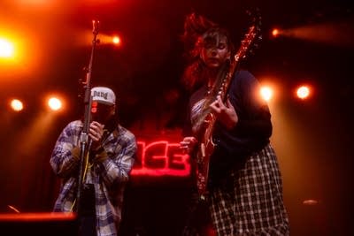 people performing on stage