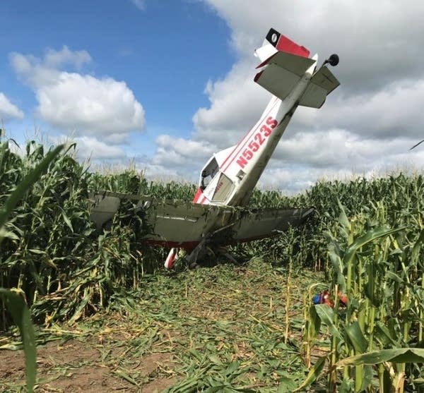 A Minnesota crop duster’s lucky landing