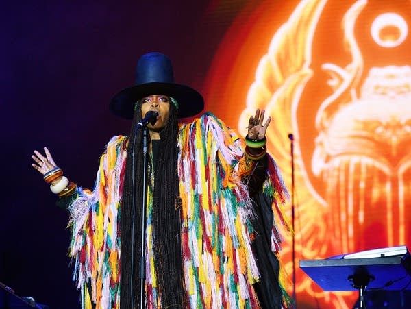 Erykah Badu performs at All Points East Festival 2023 at Victoria Park on August 26, 2023, in London, England. 