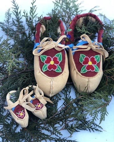 split toe moccasins