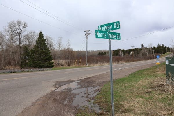A street sign in Hermantown