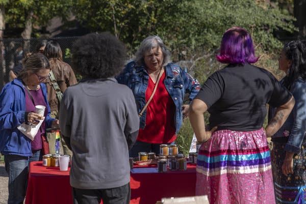 Community members at an open house