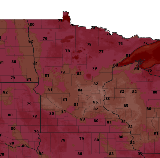 Seasonable temperatures with a couple more chances of rain 