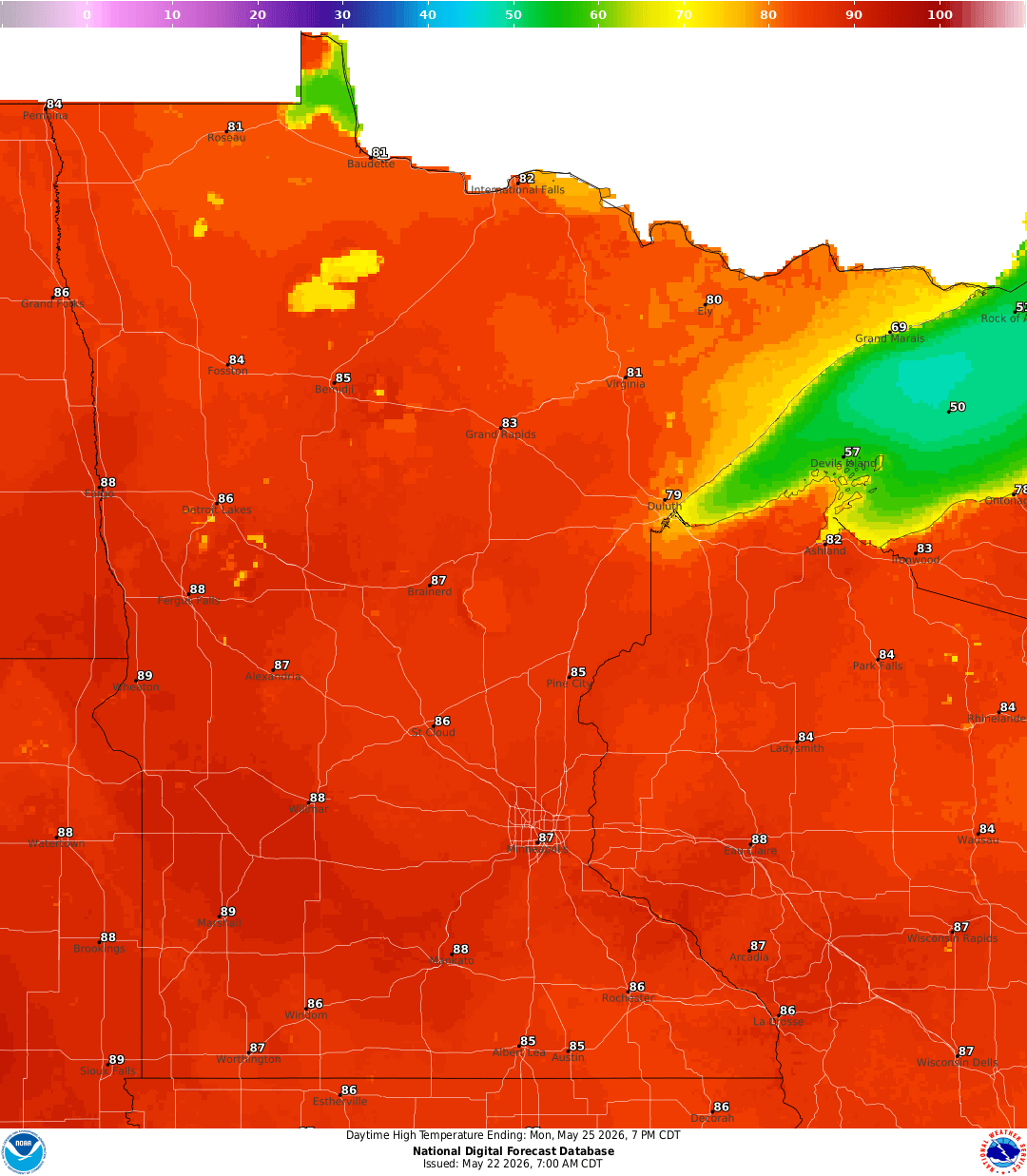 Highs for Memorial Day