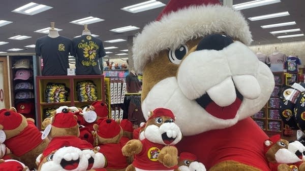 Buc-ee's stores sell a variety of seasonal merchandise featuring the chain's mascot, a buck-toothed beaver.