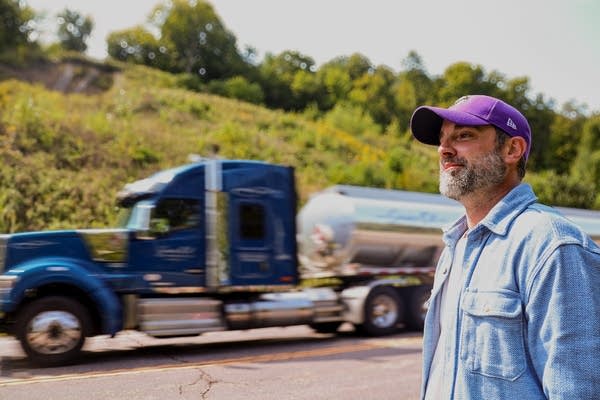 truck and man