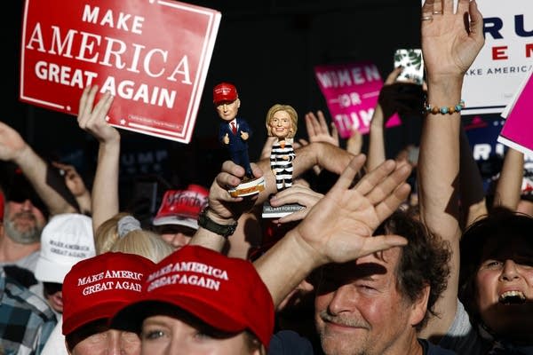 The scene of a Donald Trump campaign rally in Minneapolis