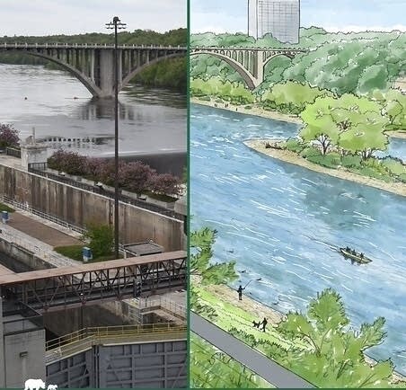A cover image from a recent report titled "Reimaging the River"