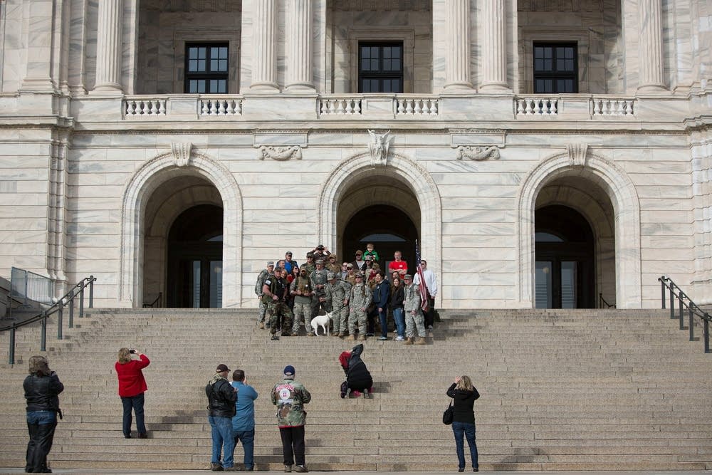 Veterans march