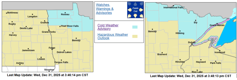 Cold weather advisory