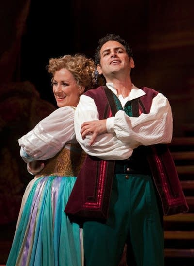 Damrau as Adina and Florez as Nemorino