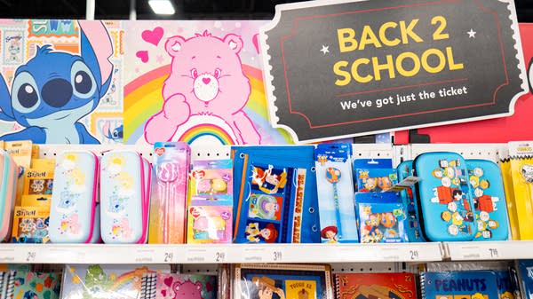 Big box stores like Walmart launched back-to-school displays in June this year.