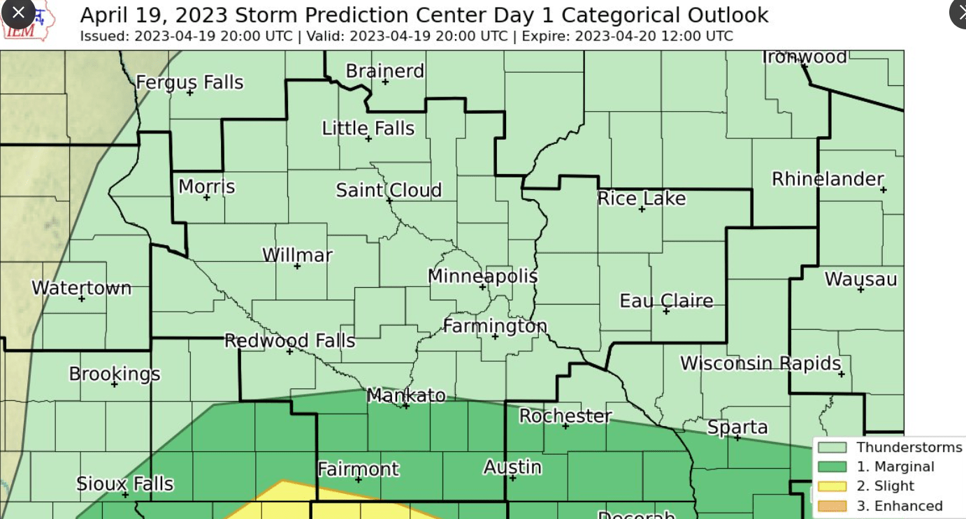 Severe weather risk areas 5