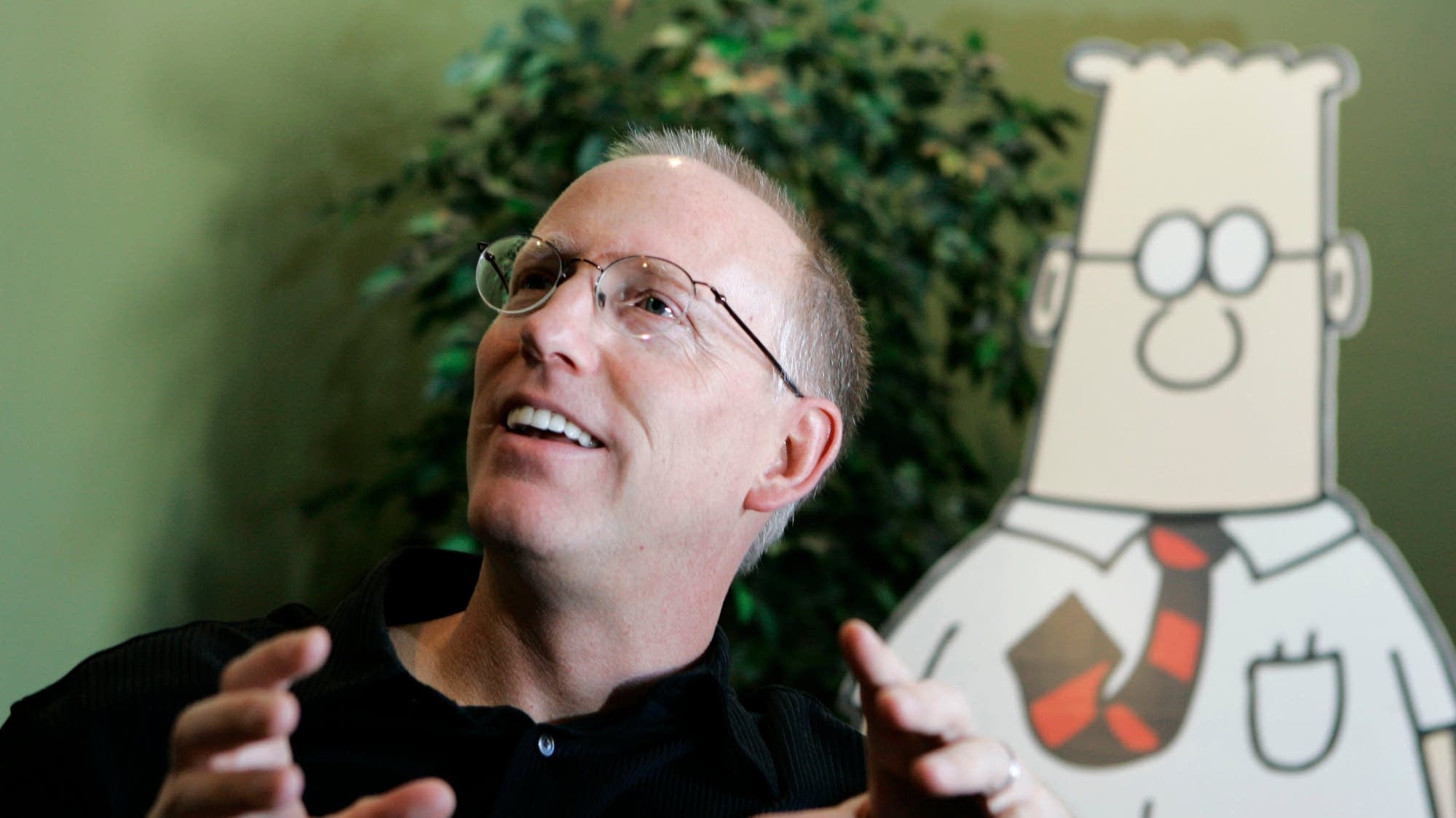 Scott Adams, whose comic strip 'Dilbert' ridiculed white-collar