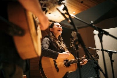 Letitia VanSant performs in the Radio Heartland studio
