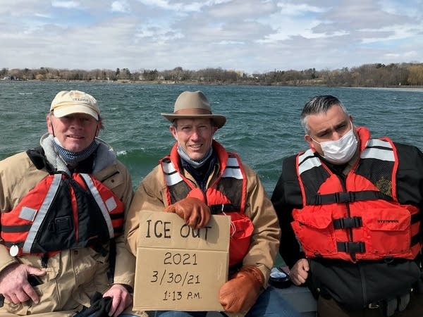 Lake Minnetonka ice-out on March 30, 2021