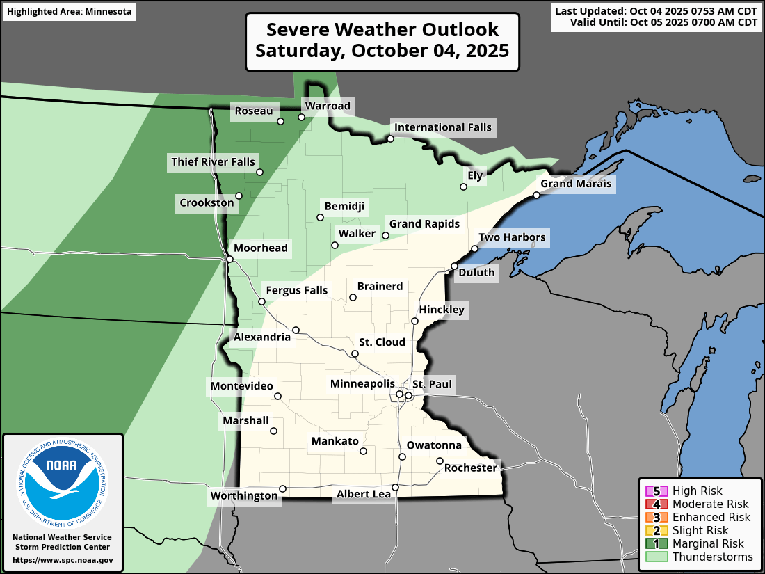 Marginal risk for severe weather