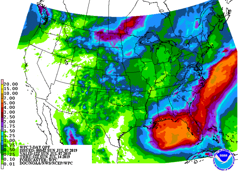 July 7 - 7 day precip