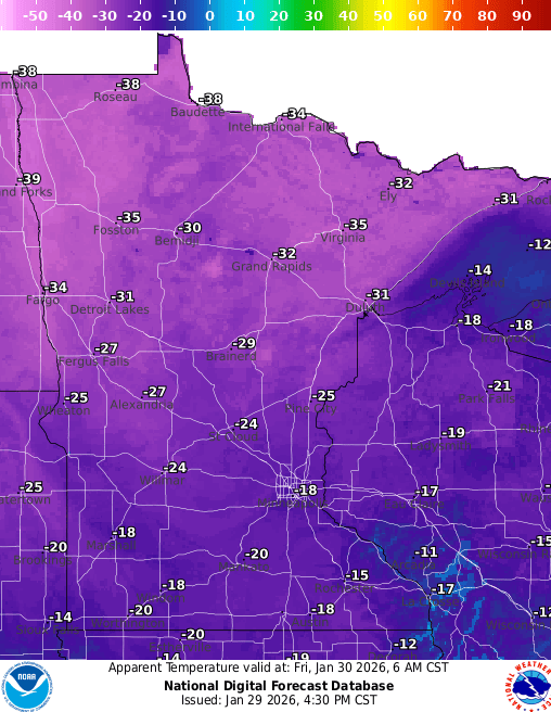 One more arctic embrace: Cold weather advisory up north into Friday morning