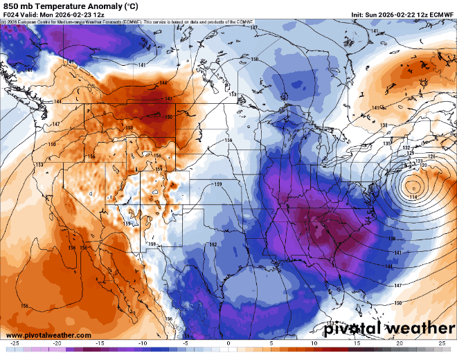 Midweek snowfalls, roller coaster temperatures this week
