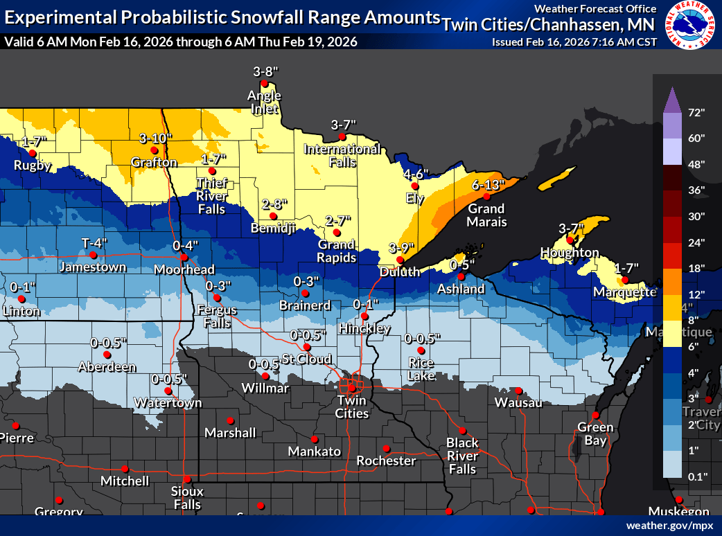 Snowfall potential