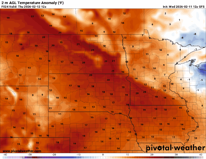 Surface temperature anomalies Thursday through Saturday