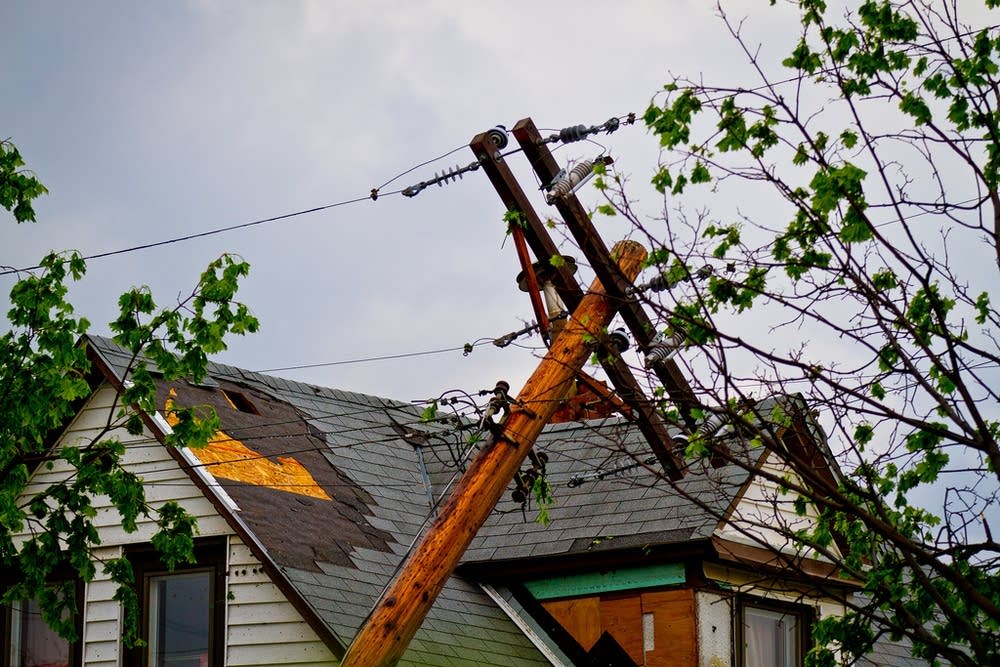 Damaged house