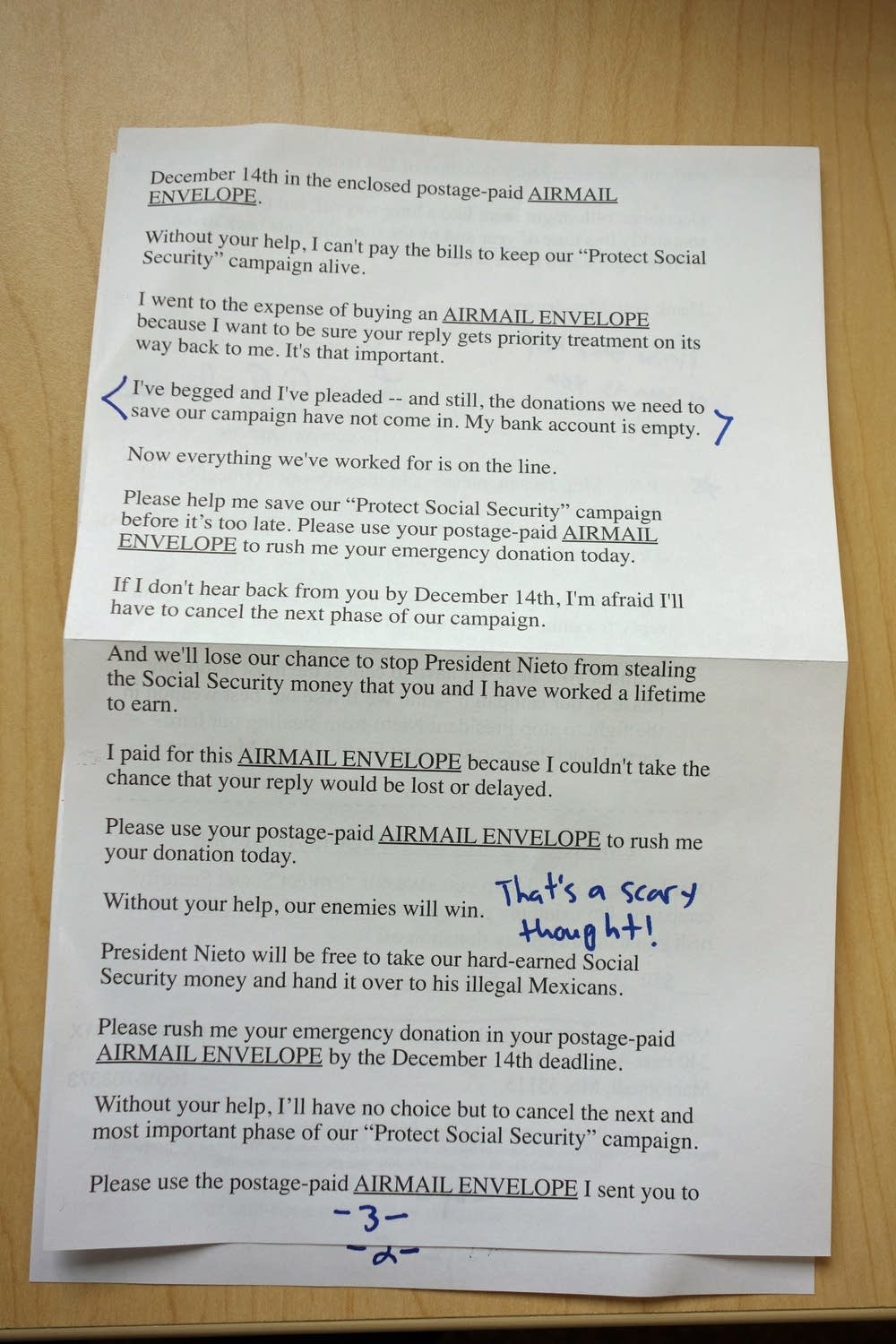 Council of Seniors mail