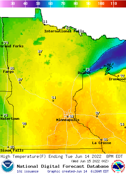 Tue highs NWS AM