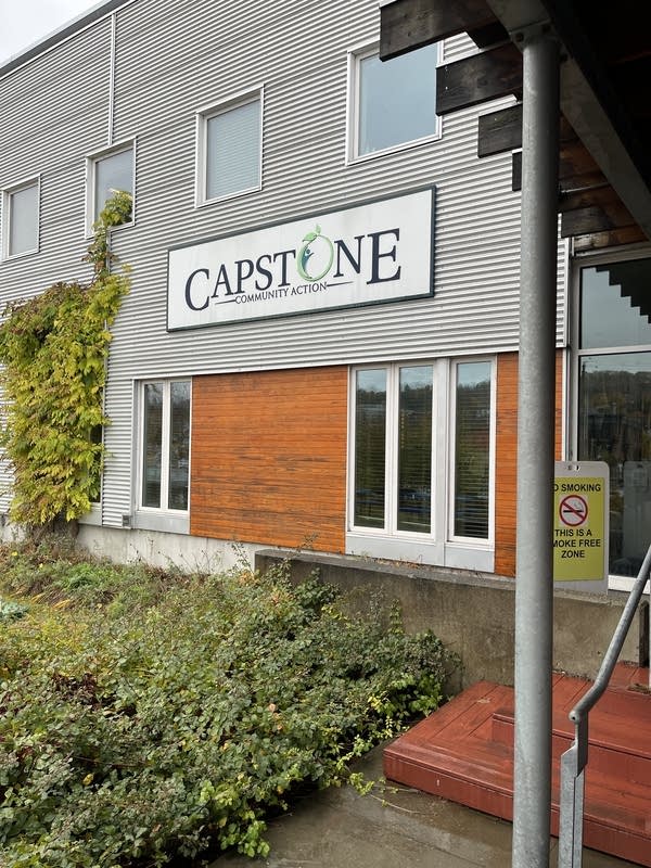 A metal building with a sign that reads "Capstone Community Action."