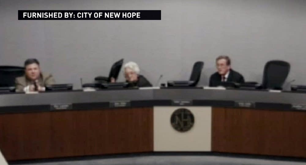 Screenshot of council meeting video