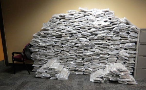 The State Patrol found nearly 600 pounds of pot in Fergus Falls last March.