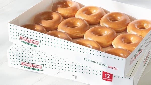 Two boxes of glazed donuts