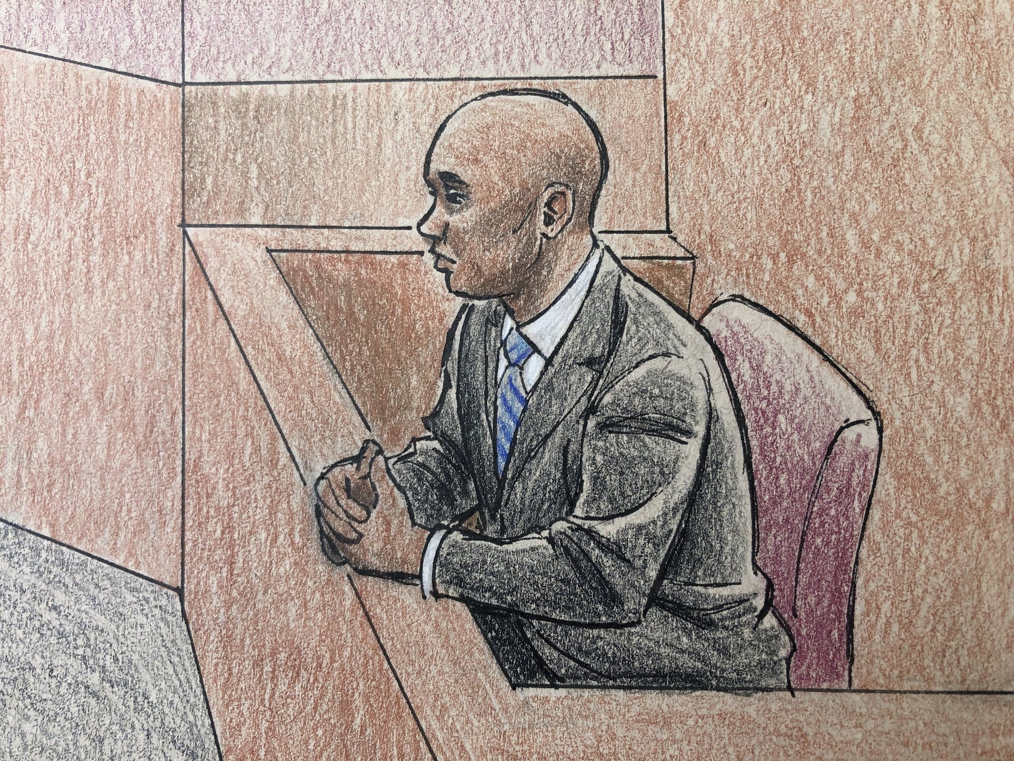 Former Minneapolis police officer Noor during his trial on April 26.