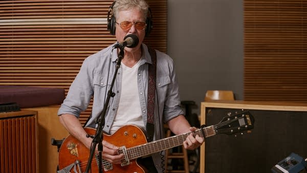 Gary Louris of The Jayhawks recording in-studio at The Current