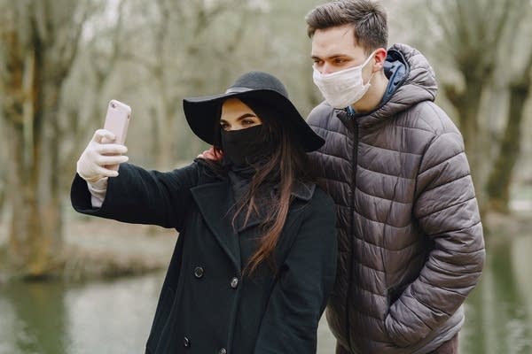 Two people taking a selfie together