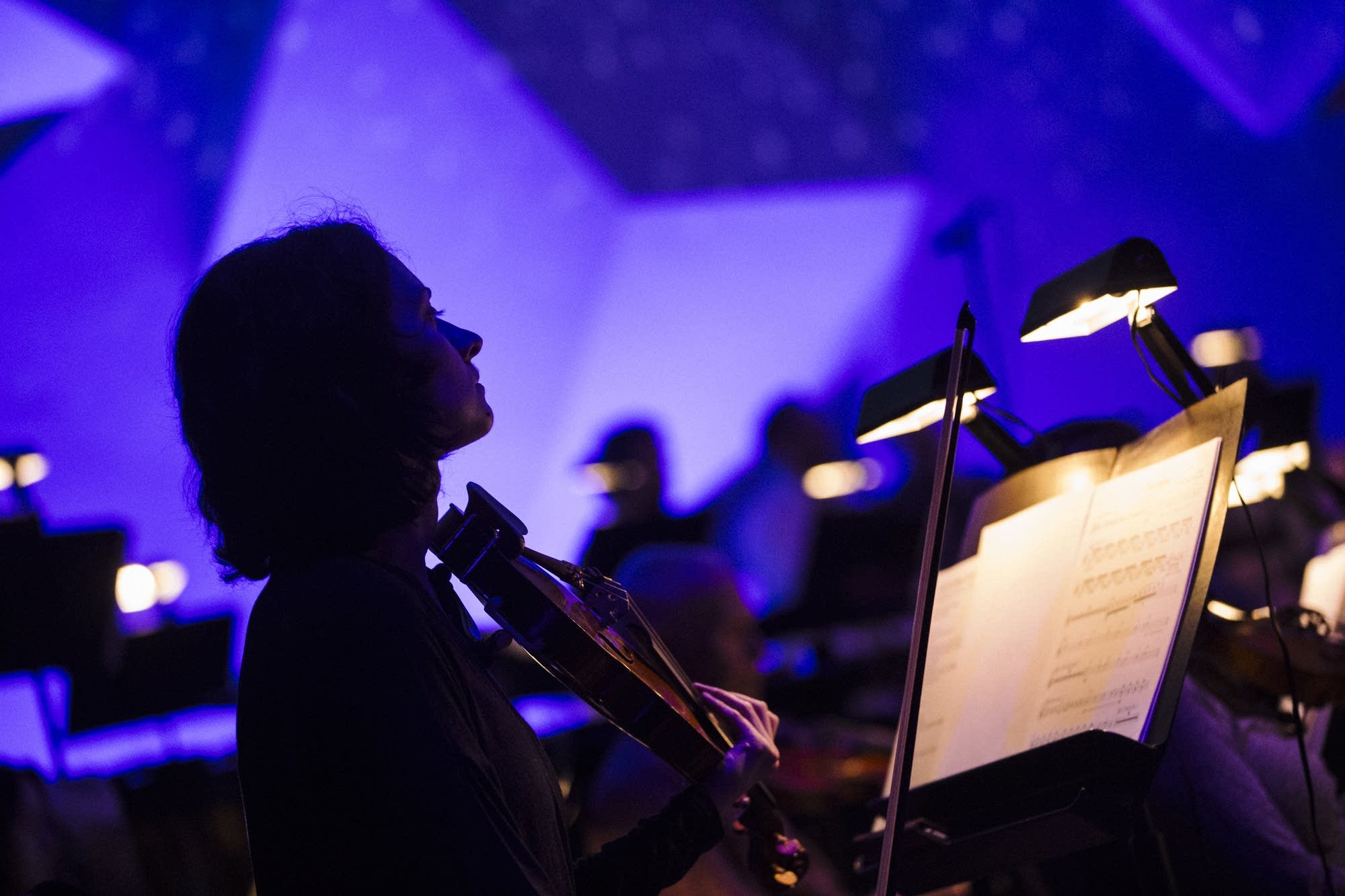 A Minnesota Orchestra Musician rehearses.
