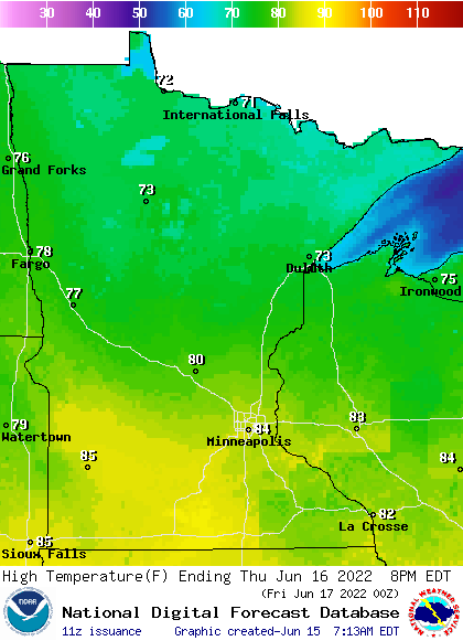 THU NWS highs