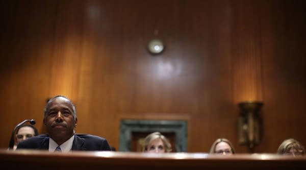 Housing and Urban Development Secretary Ben Carson testifies during a hearing before the Transportation, Housing and Urban Development, and Related Agencies Subcommittee of the Senate Appropriations Committee June 7, 2017 on Capitol Hill in Washington, DC. 